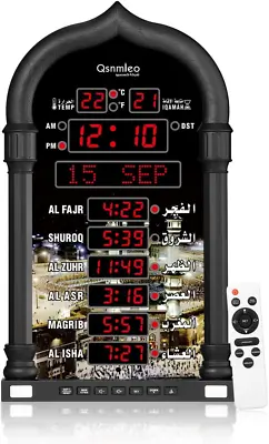 Azan Clock For Usa-Athan Wall Clock-Prayer Islamic ClockRead Home/Office/Mosque • $79.99