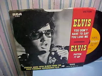 Elvis Presley - EX/NM VINYL & EX PIC SLEEVE & GREAT AUDIO - Don't Have To Say • $14.99