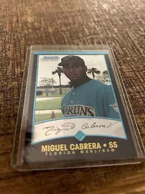 2001 Bowman Chrome Miguel Cabrera #259 Marlins Rookie Rc • $1.25