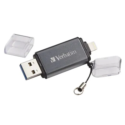 Verbatim 49301 64GB IStorengo Dual Flash Drive USB 3.0 Apple Lghtng • $47.05