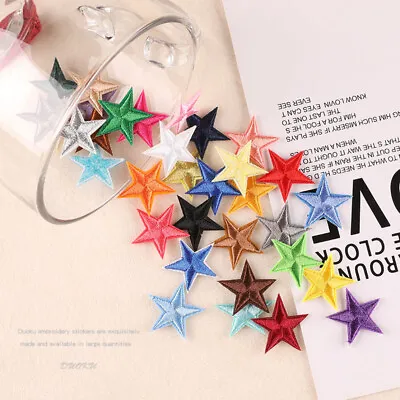 10PCS Small Colorful Star Patch Embroidered Sew On Iron On Badge Fabric Applique • £3.47