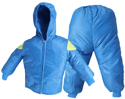 Kids Snowsuit Waterproof Padded Jacket Trousers Rainsuit Child Boys Girls 18M-2Y • £8.99