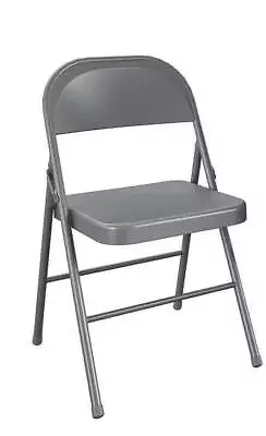 All-Steel Metal Folding Chair Double Braced Black/Grey • $16.77