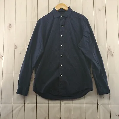 $13.99 • Buy POLO Ralph Lauren Shirt Large Mens Blue Polka Dot Button Down Long Sleeve