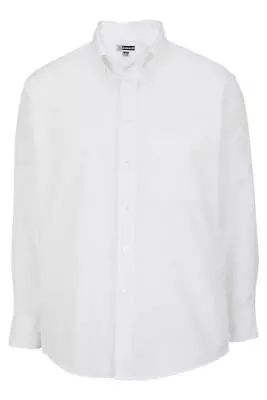 NWT 6X/35  Sleeve Edwards Big Tall Easy Care L/S Oxford Shirt In White MSRP 70 • $39.95