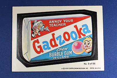 1979 Topps - Wacky Packages Series 1 - Puzzle Back #9 Gadzooka Bubble Gum - Ex • $3.85