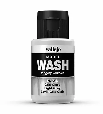 Vallejo Model Wash - Model Weathering - Light Grey 35ml - 76515 • £5.25