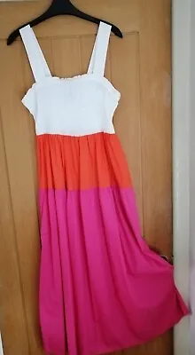 Joules Raquel Colour Block Strappy Dress Size 12 • £32.99