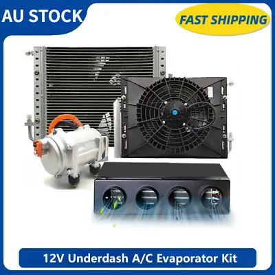 12V Universal Underdash AC Evaporator Cooling Car Air Conditioner Compressor Kit • $940.49