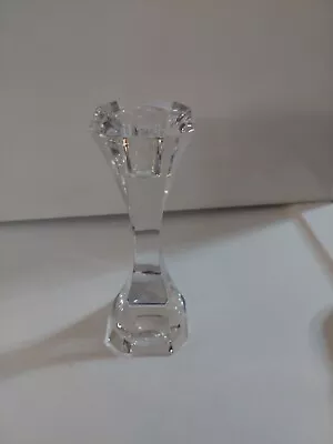 VILLEROY & BOCH 6.25 Inch Crystal Taper Faceted Candlestick Holder • $23