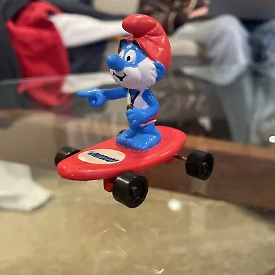 Peyo Smurf Papa 2011 Happy Meal McDonalds Toy PVC Figure On Skateboard • $5.70