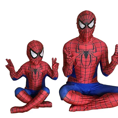 £12.98 • Buy Kids Boys / Men Bodysuit Superhero Spiderman Tights Costume Cosplay Clothing Set