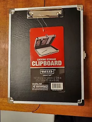 Vaultz Locking Storage Clipboard 10 1/8” X 12 5/8” X 2 3/8” New Hard Case • $18.99