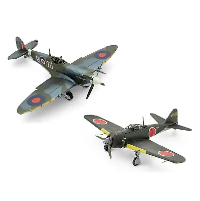 Fascinations Metal Earth SUPERMARINE SPITFIRE & MITSUBISHI ZERO 3D Model Kits • $27.95