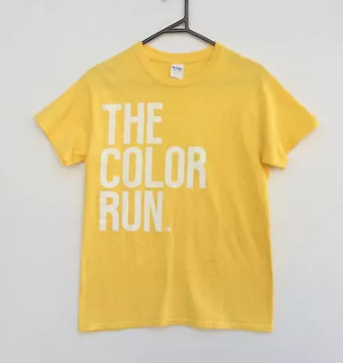 The Color Run Graphic Yellow T Shirt Size S Happiest 5k On The Planet Marathon • $12