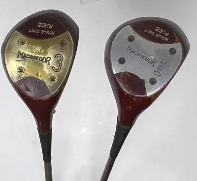 Vintage MacGregor Byron Nelson 231W Lord Byron Persimmon 13-Woods R-Flex V/Good • $79.99