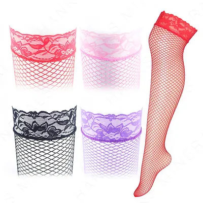 Fishnet Stockings Thigh High Lingerie Lace Tights Socks Womens • $7.98