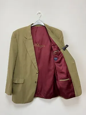 $36.35 • Buy Vintage! GANT Men's Khaki Green Cotton Blazer Jacket Size EU52 UK42