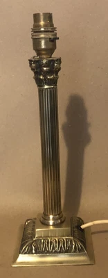 £28 • Buy Vintage Solid Brass Corinthian Column Table Lamp Base - Working Order