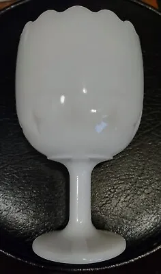 Vintage White Milk Glass Goblet Candy Dish Stemmed With Pattern #131 • $15.95