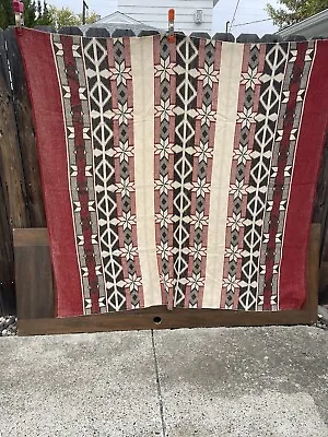 Old Vintage Woven Wool Two Sided Thin Blanket Indian Design 68”x 72” • $225