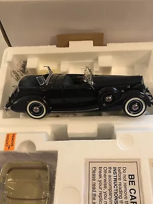 Danbury Mint 1936 Packard Twelve Sport Phaeton 1:24 Black Green Tan W/box • $190