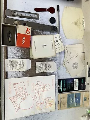 Vintage Optical Supply Lot Project O Chart Eye Chart Bulb Cards Lot • $49.99
