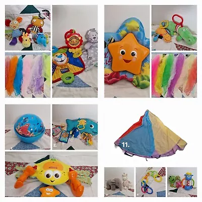Baby Toys Bundle - Mix & Match - Sensory Scarves Parachute Nemo Dory Projector • £2