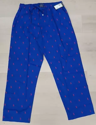 Polo Ralph Lauren Mens Lounge Pants Sleepwear Size L Elastic Waist Pockets NEW • $31.15