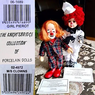 2 Vintage Boxed Knightsbridge Collection Porcelain Dolls & Original Certificates • $252.65