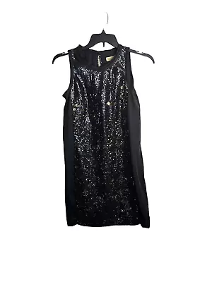 Michael Michael Kors Black Sequin Sleeveless Knee Length Whimsigoth Above Knee D • $80.75