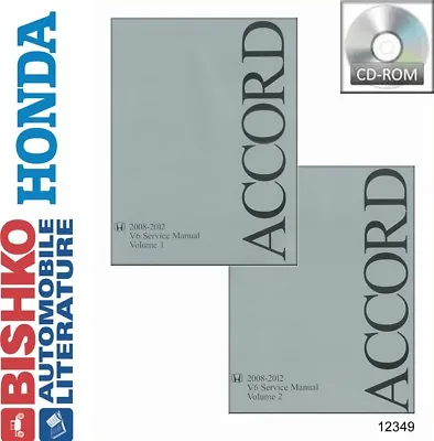 2008 2009 2010 2011 2012 Honda Accord V6 Models Shop Service Repair Manual CD • $41.49
