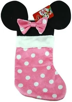 Mouse Ears 18  Velour Christmas Stocking With Plush Cuff (Minnie Mouse - Pink) • $16.99