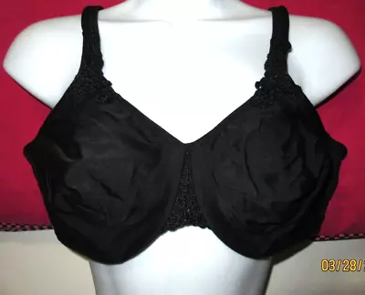 Wacoal 85814 Bodysuede Ultra Full-Figure Underwire Black Bra 40D • $9.99