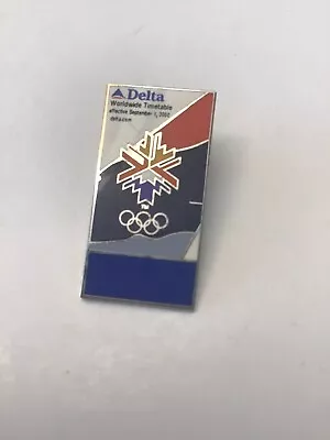 2002 SALT LAKE CITY Olympic Games PIN - Delta Airlines Banner • $20.02