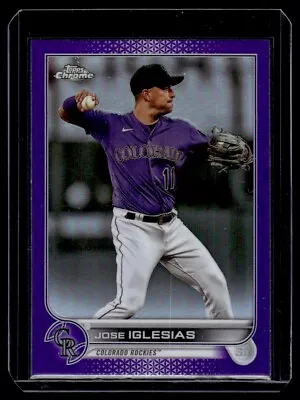 2022 Topps Chrome Jose Iglesias Boston Red Sox #15 Purple Refractor • $0.99