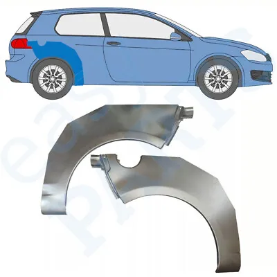 For Volkswagen Golf 6 2008- 3 Door Wheelbase Repair Sheet Metal Fenders Pair • $176.47