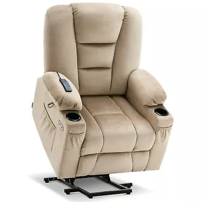 MCombo Small Power Lift Recliner Chair With Massage And Heat Fabric 7569 • $569.90