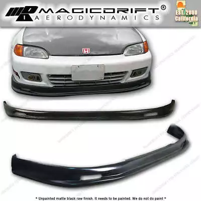 For 92-95 Honda Civic EG Harchback JDM Front + Rear Bumper Lip Spoiler Urethane • $103.13