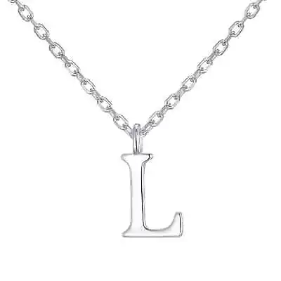 £13.99 • Buy Sterling Silver Initial L Necklace By Philip Jones
