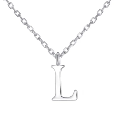 £13.99 • Buy Sterling Silver Initial L Necklace By Philip Jones