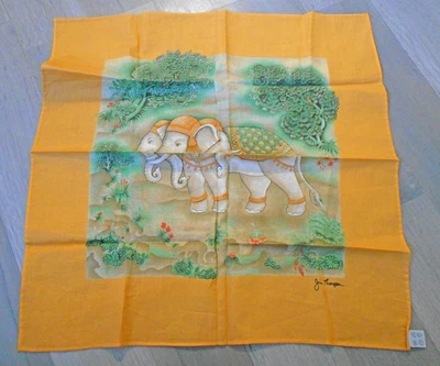 $12.99 • Buy Jim Thompson Cotton Elephant Scarf Signed ~ New