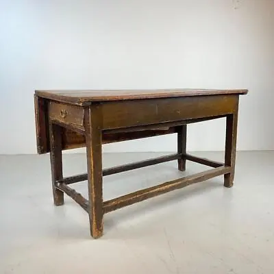 VINTAGE 19th CENTURY GEORGIAN SIDE TABLE DESK WORKBENCH CONSOLE TABLE #4051 • $1082.93