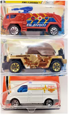 Lot 3 Matchbox Hero City Series - Squad Runner - Fire Flooder -  Medical Transit • $15