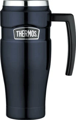 $38 • Buy THERMOS Stainless Insulated Travel Mug With Handle 470ml Midnight Blue AUTHENTIC