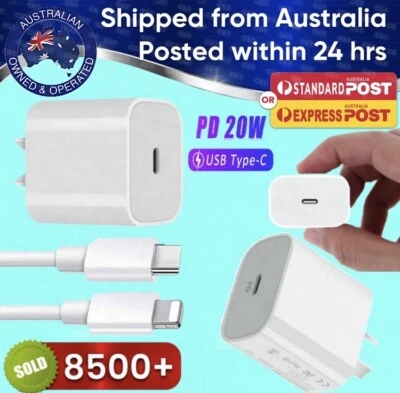 $10 • Buy 20W USB Type-C Wall Adapter Fast Charger PD Power For IPhone 14 13 12 Pro IPad