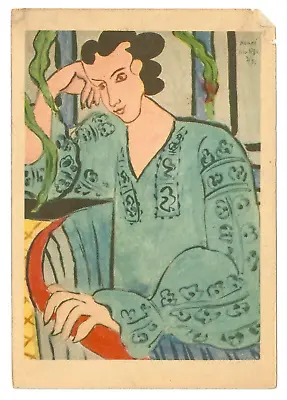 Matisse The Hungarian Girl In A Green BlousePostcard Art Museum Vtg -  F. Hazan • $5.38