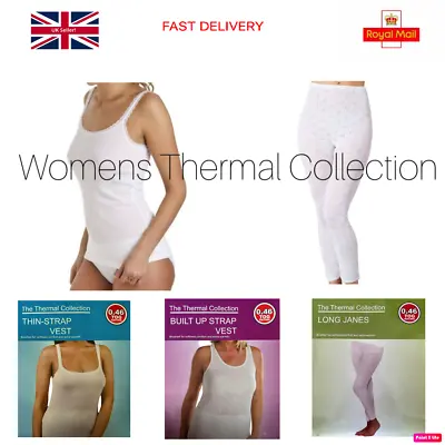£3.80 • Buy Womens Ladies Brushed Thermal Underwear Soft Vest Ladies Tops Long Johns