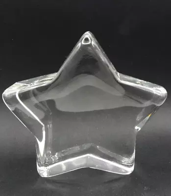 MOSSER GLASS Crystal STAR Shaped Paperweight MADE USA • $21.15