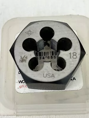 Cle-Line  1/4  - 18 NPT PIPE Die Hex Die NOS Made In USA • $15.99